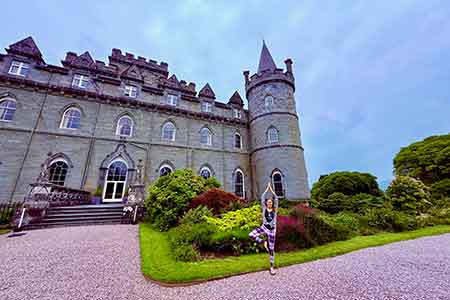 Ancient Scottish castle visit by the Scotland yoga guests