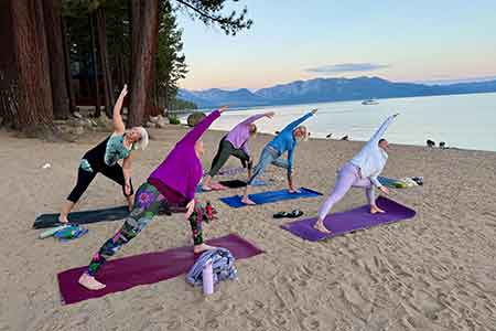Beach Yoga Lake Tahoe