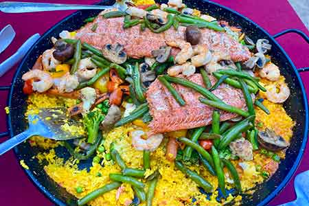 Healthy Salmon dish at Body Flows Yoga Retreat in Oregon