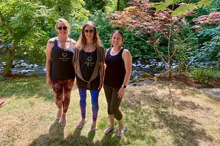 Making new friends at Body Flows yoga retreat